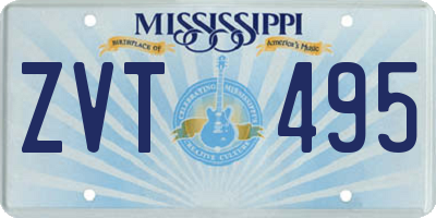 MS license plate ZVT495