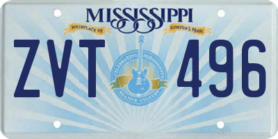 MS license plate ZVT496