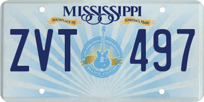 MS license plate ZVT497