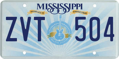 MS license plate ZVT504