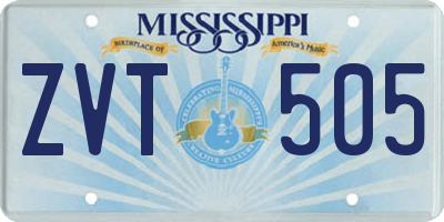 MS license plate ZVT505