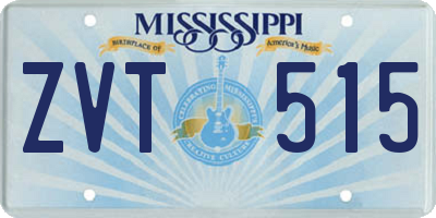 MS license plate ZVT515