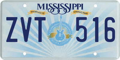 MS license plate ZVT516