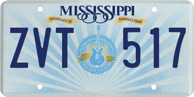 MS license plate ZVT517