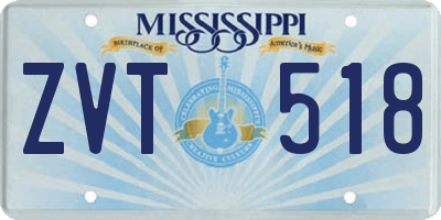 MS license plate ZVT518