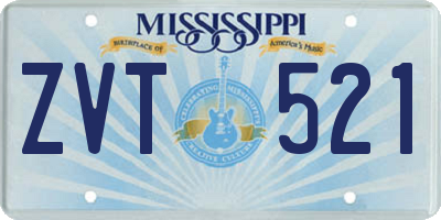 MS license plate ZVT521