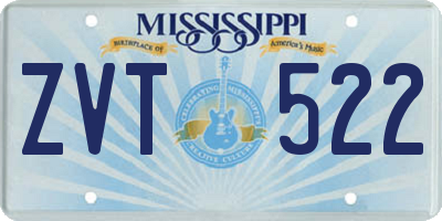 MS license plate ZVT522