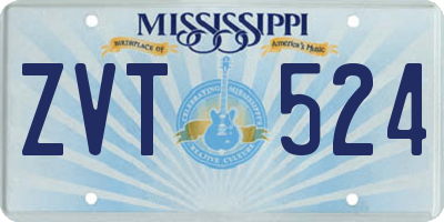 MS license plate ZVT524