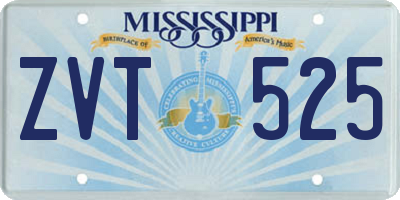 MS license plate ZVT525