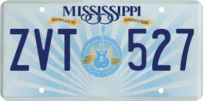 MS license plate ZVT527
