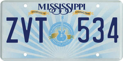 MS license plate ZVT534
