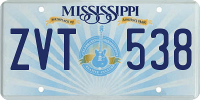 MS license plate ZVT538