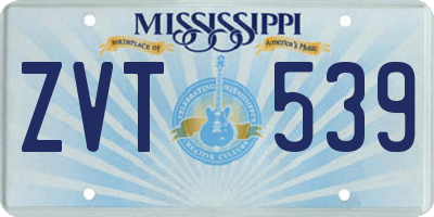 MS license plate ZVT539