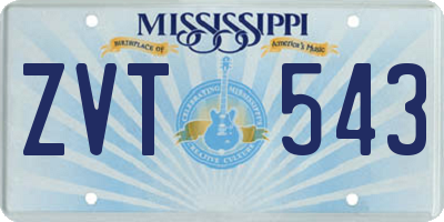 MS license plate ZVT543