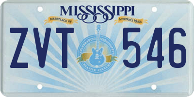 MS license plate ZVT546