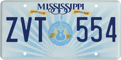 MS license plate ZVT554