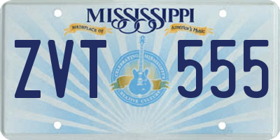 MS license plate ZVT555