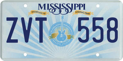 MS license plate ZVT558