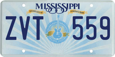 MS license plate ZVT559