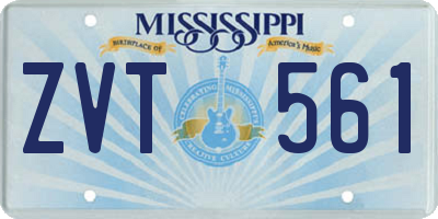 MS license plate ZVT561