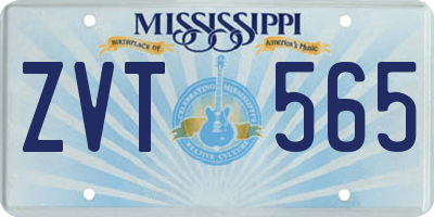 MS license plate ZVT565