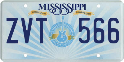 MS license plate ZVT566