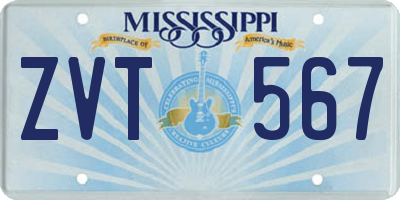 MS license plate ZVT567