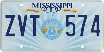 MS license plate ZVT574