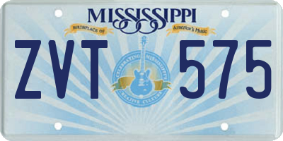 MS license plate ZVT575