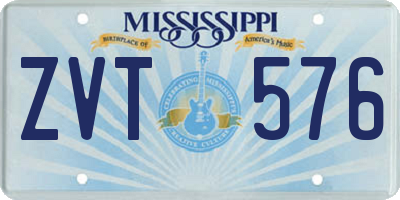 MS license plate ZVT576