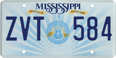 MS license plate ZVT584