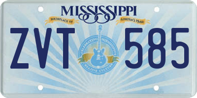 MS license plate ZVT585