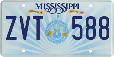 MS license plate ZVT588