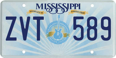 MS license plate ZVT589