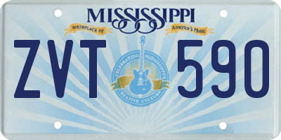 MS license plate ZVT590