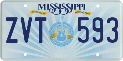 MS license plate ZVT593