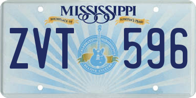 MS license plate ZVT596