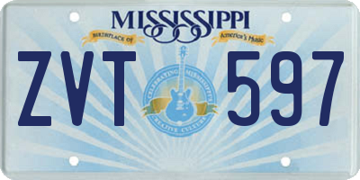 MS license plate ZVT597