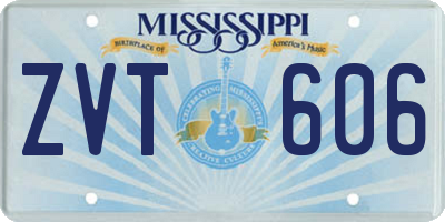 MS license plate ZVT606