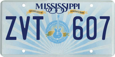 MS license plate ZVT607
