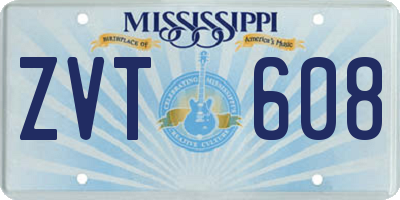 MS license plate ZVT608