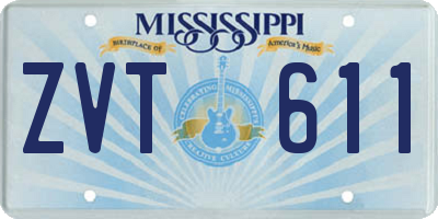 MS license plate ZVT611