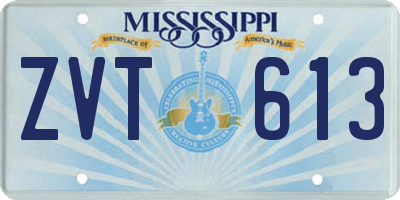 MS license plate ZVT613