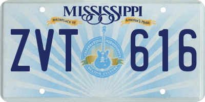 MS license plate ZVT616