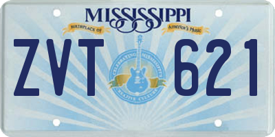 MS license plate ZVT621