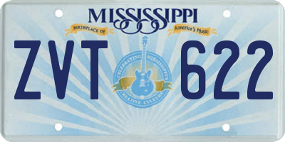 MS license plate ZVT622