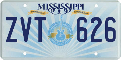 MS license plate ZVT626