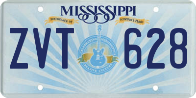 MS license plate ZVT628