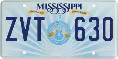 MS license plate ZVT630