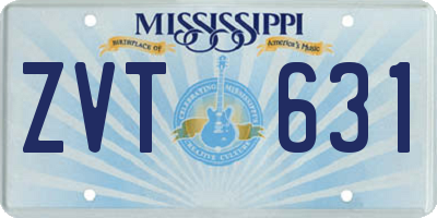 MS license plate ZVT631